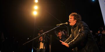 Javier Milei utilizó el tema de esta banda en varios momentos de su campaña. Foto: Clarín.