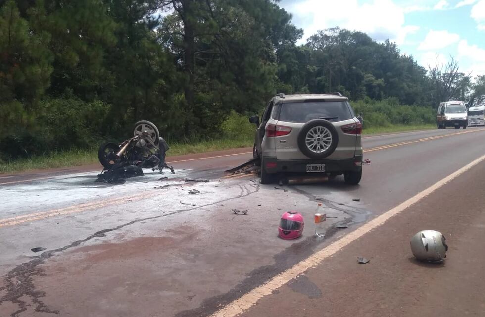 Motociclista falleció tras un siniestro vial sobre la Ruta 12 en Montecarlo