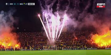 Deslumbrante. La noche mendocina se tiñó con los colores de Boca.
