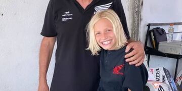 El niño debutó en Superbike Argentina dos meses atrás.