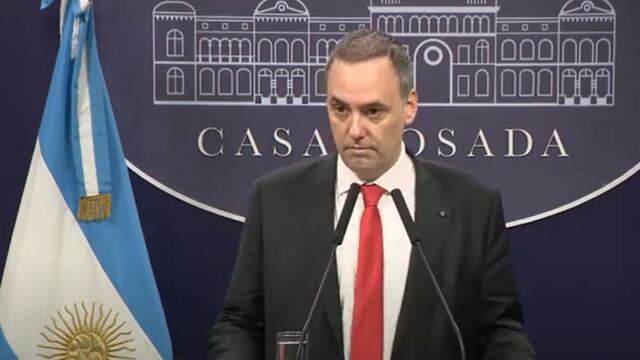 El vocero presidencial en su conferencia de prensa desde la Casa Rosada.