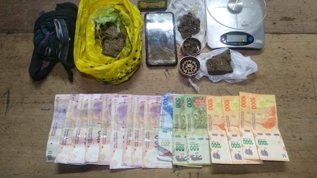 Droga incautada en el operativo en San Rafael.