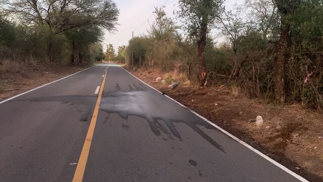 Dos motociclistas mueren en Luyaba. El lugar del hecho.