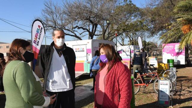 Funcionarios de Desarrollo Humano en Rafaela en Acción