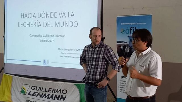 Matías Stangaferro, médico veterinario que dio una charla sobre su experiencia en EEUU