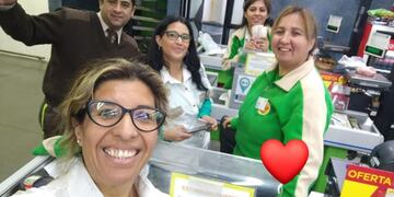 Una de las fotos que compartió Yanina en su cuenta de Facebook recordando a su compañera.