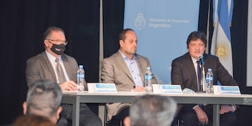 El secretario de Seguridad y Política Criminal de la Nación, Eduardo Villalba, se reunió con el ministro de Seguridad de Santa Fe, Jorge Lagna