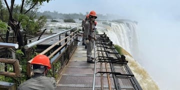 Puerto Iguazú: la reconstrucción de las pasarelas en la Garganta del Diablo se encuentra en etapa final.