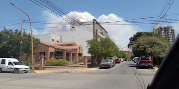 Incendio en las cercanías de Carlos Paz