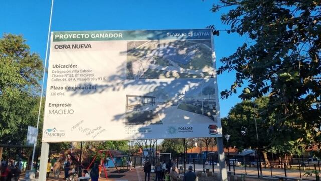 El barrio Yacyretá de Posadas cuenta con su tan ansiada Plaza Recreativa.