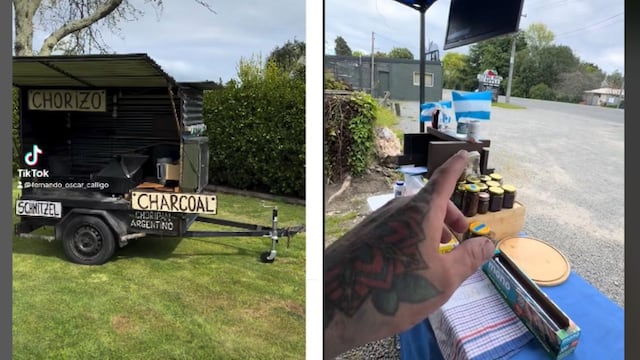 Es argentino, vive en Nueva Zelanda y abrió un local para vender choripan que es furor