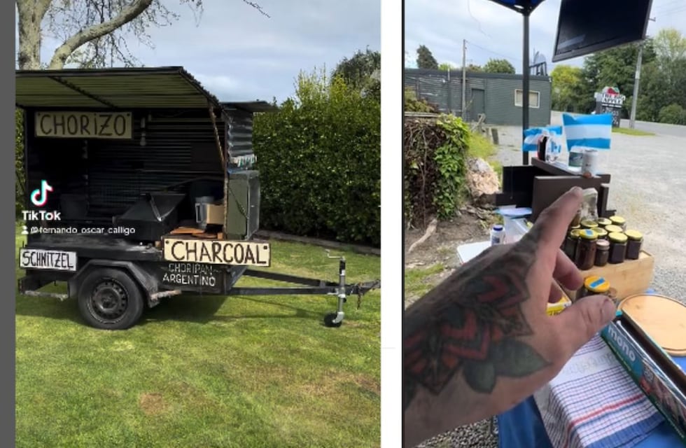 Es argentino, vive en Nueva Zelanda y abrió un local para vender choripán que es furor