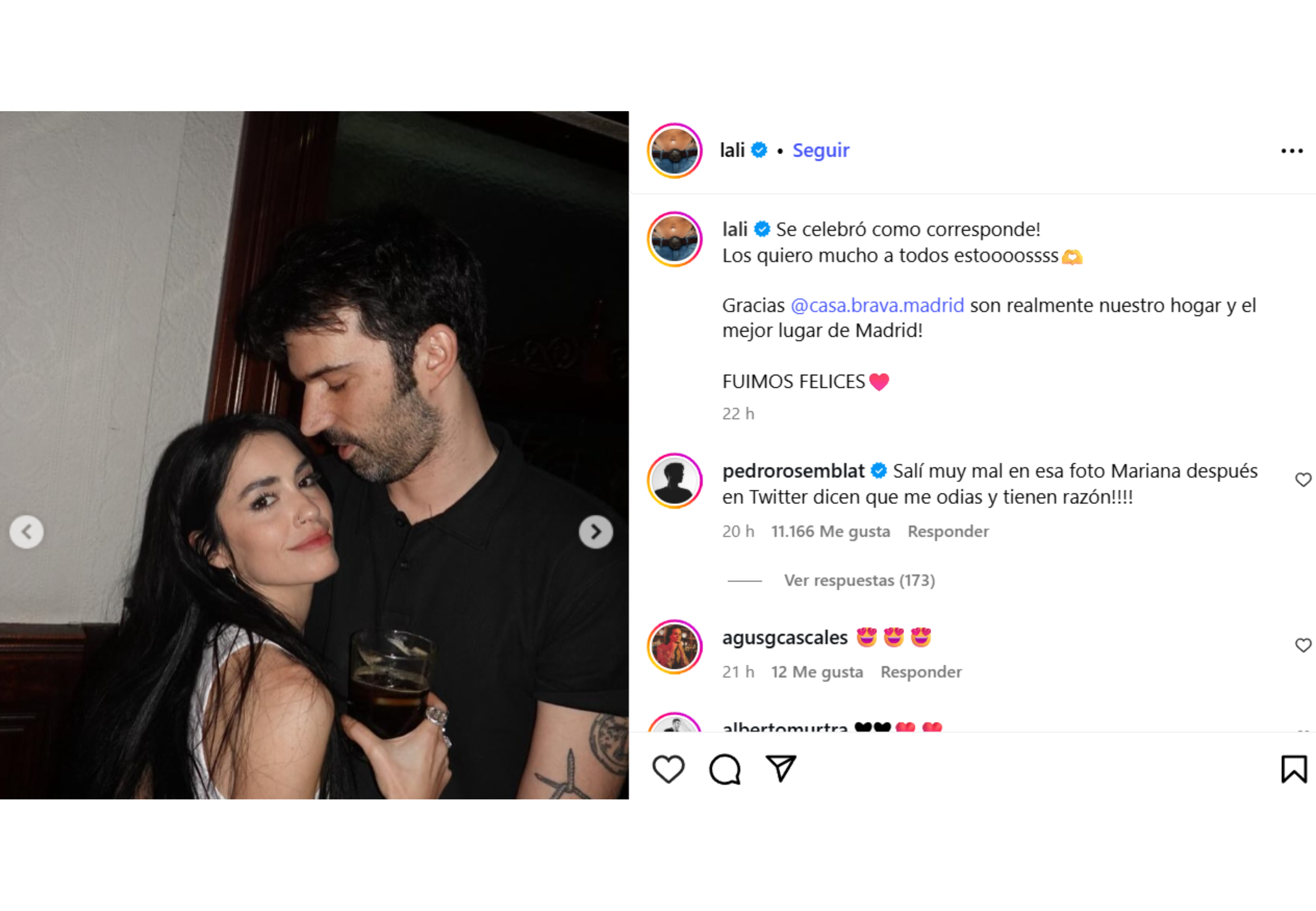 El comentario de Pedro que generó revuelo.