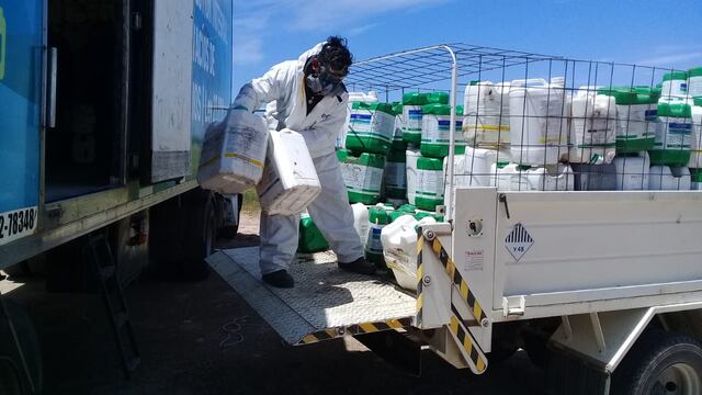 Se recibieron 1800 bidones de 20 lts y 1335 bidones de 5 y 10 lts en la campaña de recolección de envases vacíos fitosanitarios en el Partido de Tres Arroyos