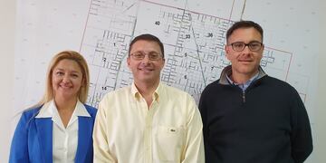 Precandidatos a concejales del PDP: Carla Boidi (2°), Lisandro Mársico (1°) y Pablo Miassi (3°)