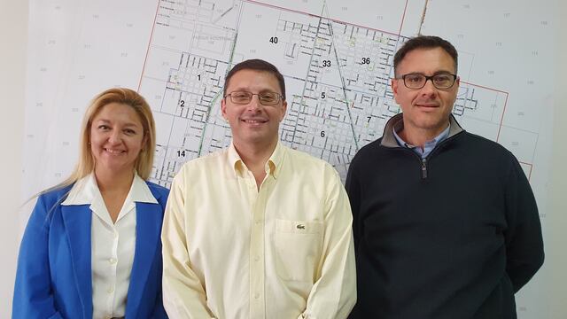 Precandidatos a concejales del PDP: Carla Boidi (2°), Lisandro Mársico (1°) y Pablo Miassi (3°)