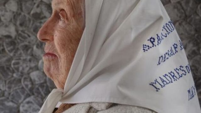 Celina "Queca" Zeigner de Kofman, quien fue fundadora de Madres de Plaza de Mayo, filial Concordia.