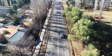 Está a un paso de concluir la obra de la cliclovía en avenida Los Sauces en San Rafael.