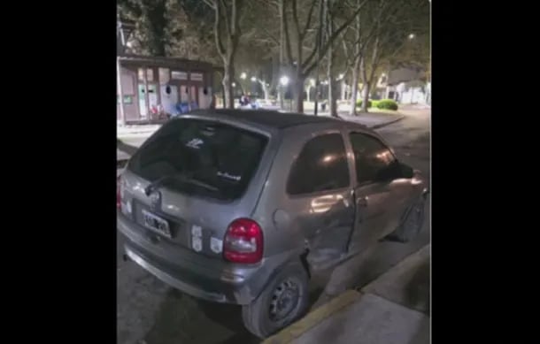 Cómo quedó el auto con el que chocó Thiago Medina