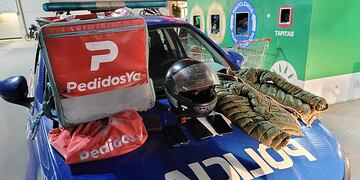 Detención de falso repartidor de delivery, que robaba. (GENTILEZA POLICIA DE CÓRDOBA)