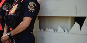 Disturbios en la sede de Uocra en Córdoba. (José Gabriel Hernández / La Voz)