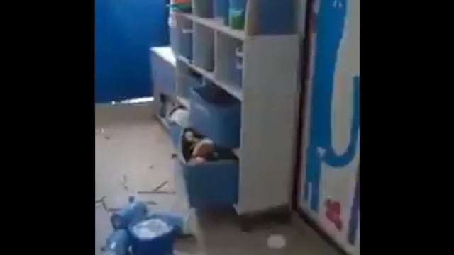 Robaron una escuela en Merlo antes del comienzo de clases. (Captura)