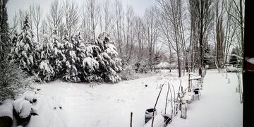 En El Salto y las villas más altas de Potrerillos, el amanecer de sábado regaló hermosas postales de paisajes nevados; y las fotos y videos fueron compartidas en las redes sociales. Foto: Facebook Fans de Potrerillos, Mendoza, Argentina.