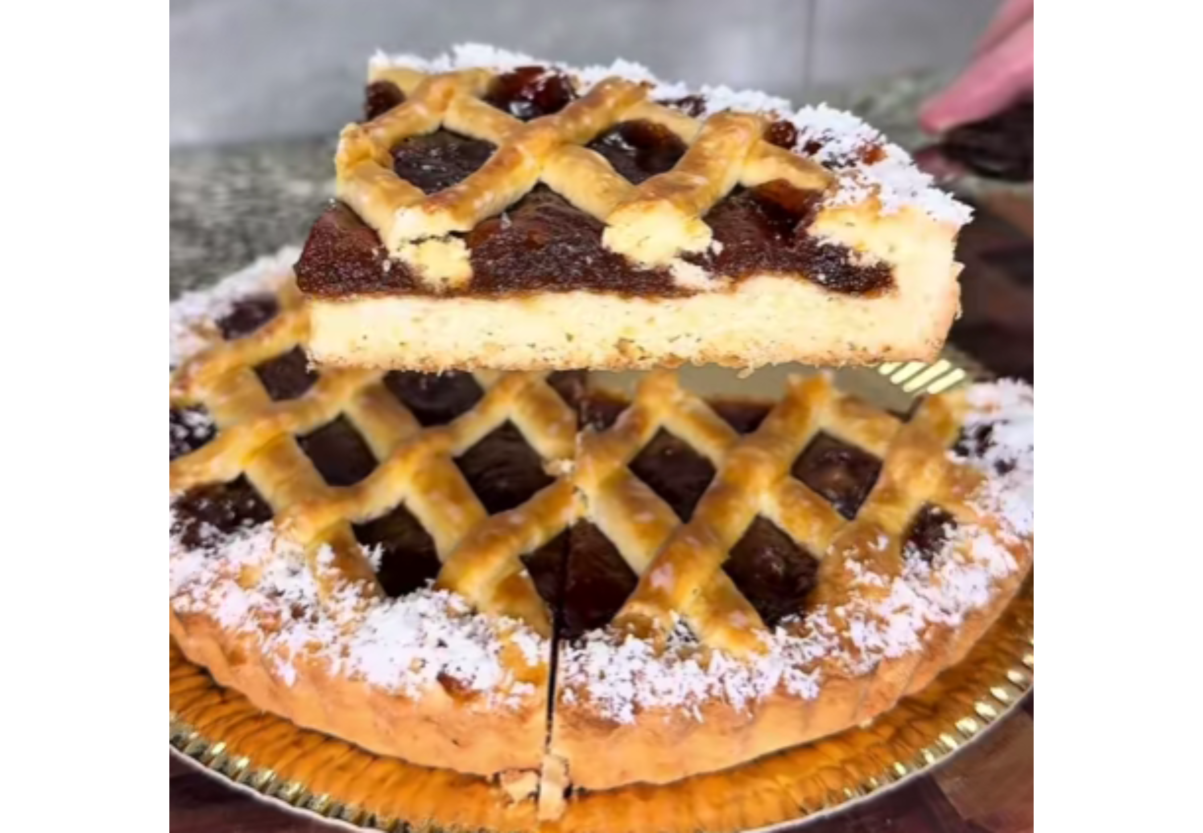 Así queda la pastafrola.