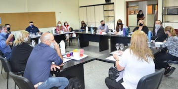 Un momento de la reunión llevada a cabo este martes (APN)