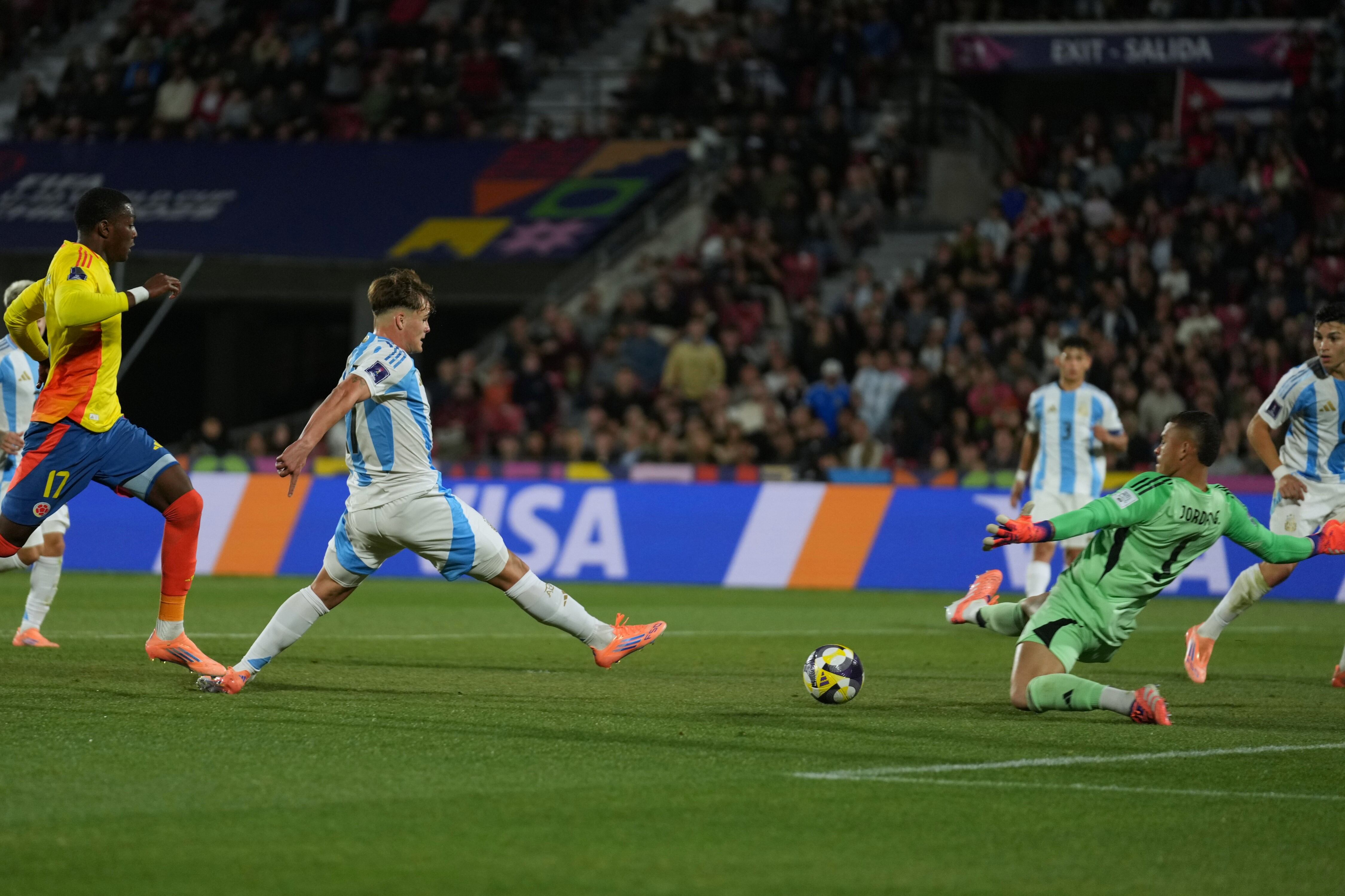 Argentina vs. Colombia, en el Mundial Sub 20. (AP)