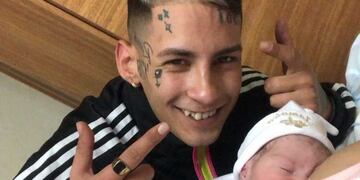 L-Gante y su hija, Jamaica.