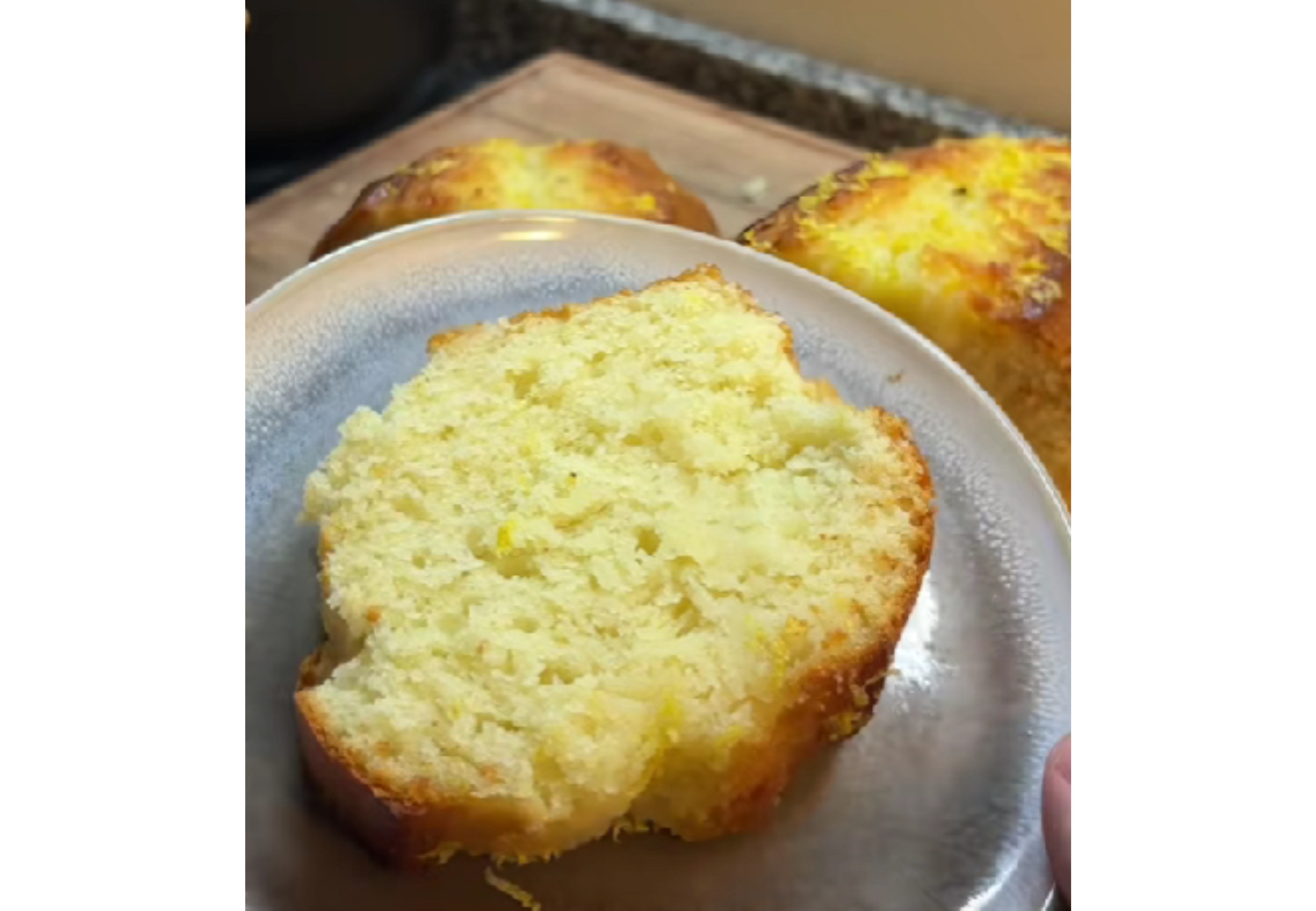 Así queda el budín por dentro.