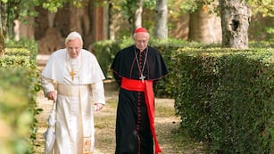 Los dos papas. Estrenada en Netlix en 2019, dirigida por Fernando Meirelles (Ciudad de Dios) y protagonizada por Anthony Hopkins y Jonathan Pryce.