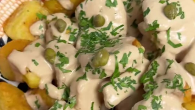 La receta de papas de vitel toné.