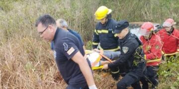 Guaraní: una mujer resultó herida tras un accidente vial.