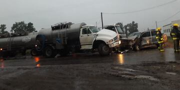 Accidente en camino rural de la localidad de Tránsito