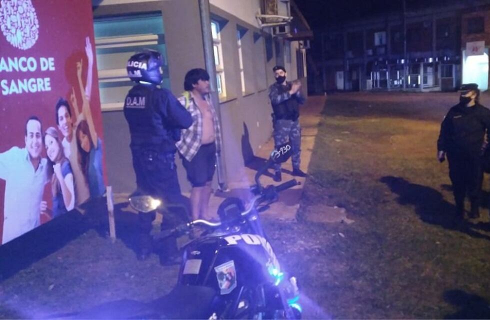 Terminó detenido tras intentar asaltar el Banco de Sangre del Hospital Madariaga en la capital provincial