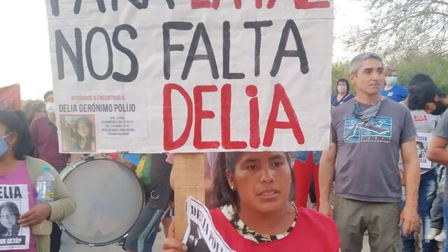 Marcha por Delia Gerónimo Polijo, la adolescente que desapareció hace dos años cuando volvía del colegio, en La Paz, un pequeño pueblo del sur de Traslasierra. (La Voz)