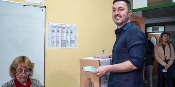 Luis Petri votó en San Martín - Gentileza