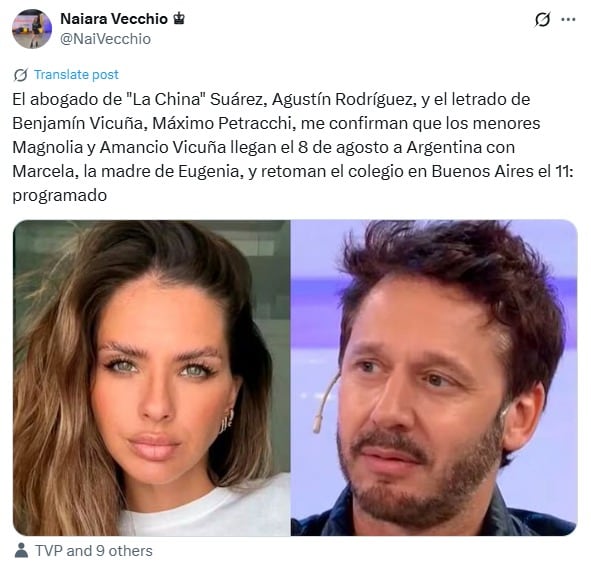Qué decidió la China Suárez sobre el futuro de sus hijos más pequeños.