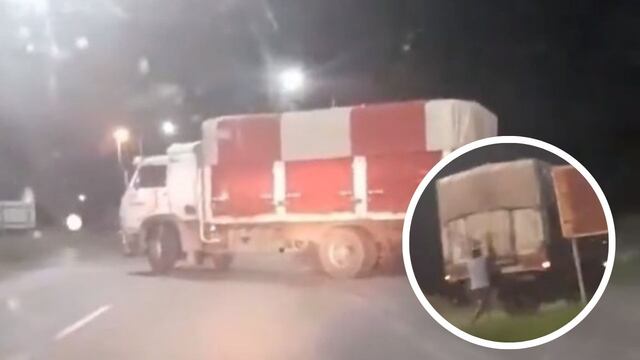 Discutió con un camionero, lo chocaron y se colgó del acoplado para detenerlo.