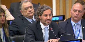 El canciller Santiago Cafiero en la cumbre birregional.