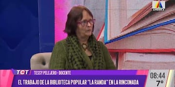 Tessy Pelejero en el living de Tucumán con Todo.