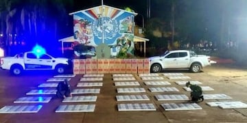 Ruiz de Montoya: incauta una camioneta robada con millonario cargamento de cigarrillos ilegales.