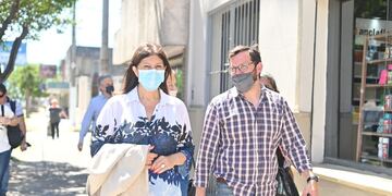 Clara García y Mauro Casella recorrieron la ciudad de Pérez (Mauro Casella)