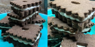 Galletitas de chocolate rellenas caseras
