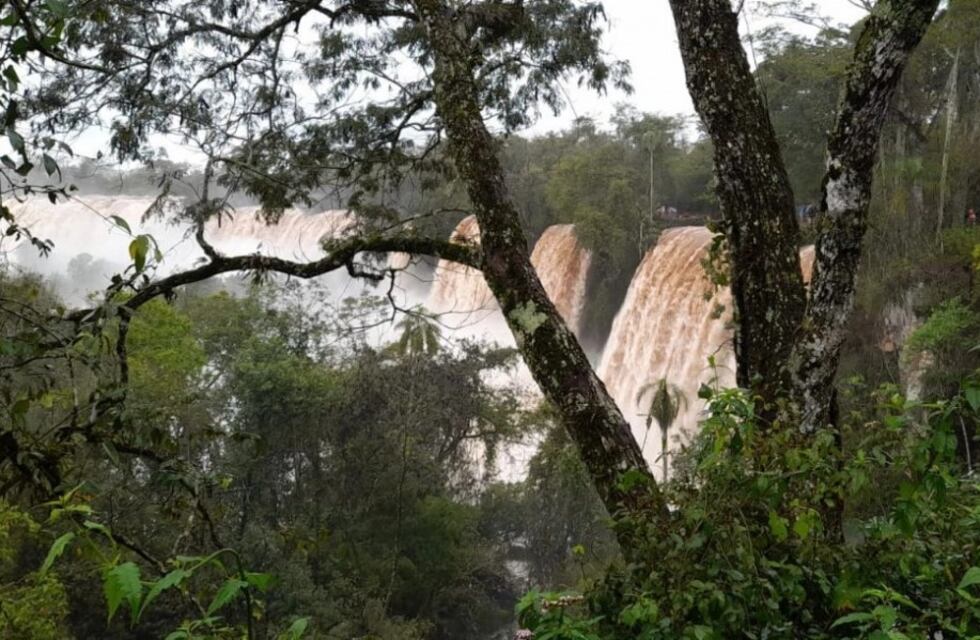 Por la crecida del río Iguazú, cierran temporalmente el circuito de la Garganta del Diablo