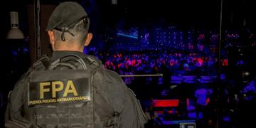 Operativo en la fiesta de Hernán Cattaneo en Córdoba.