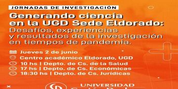 Se realizarán jornadas de investigación en la UGD Eldorado.