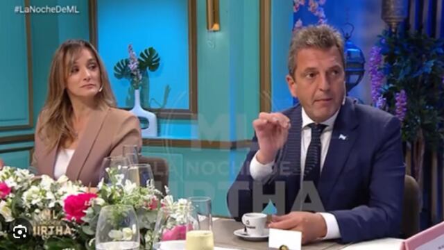 Sergio Massa junto a Malena Galmarini en La Noche de Mirtha.